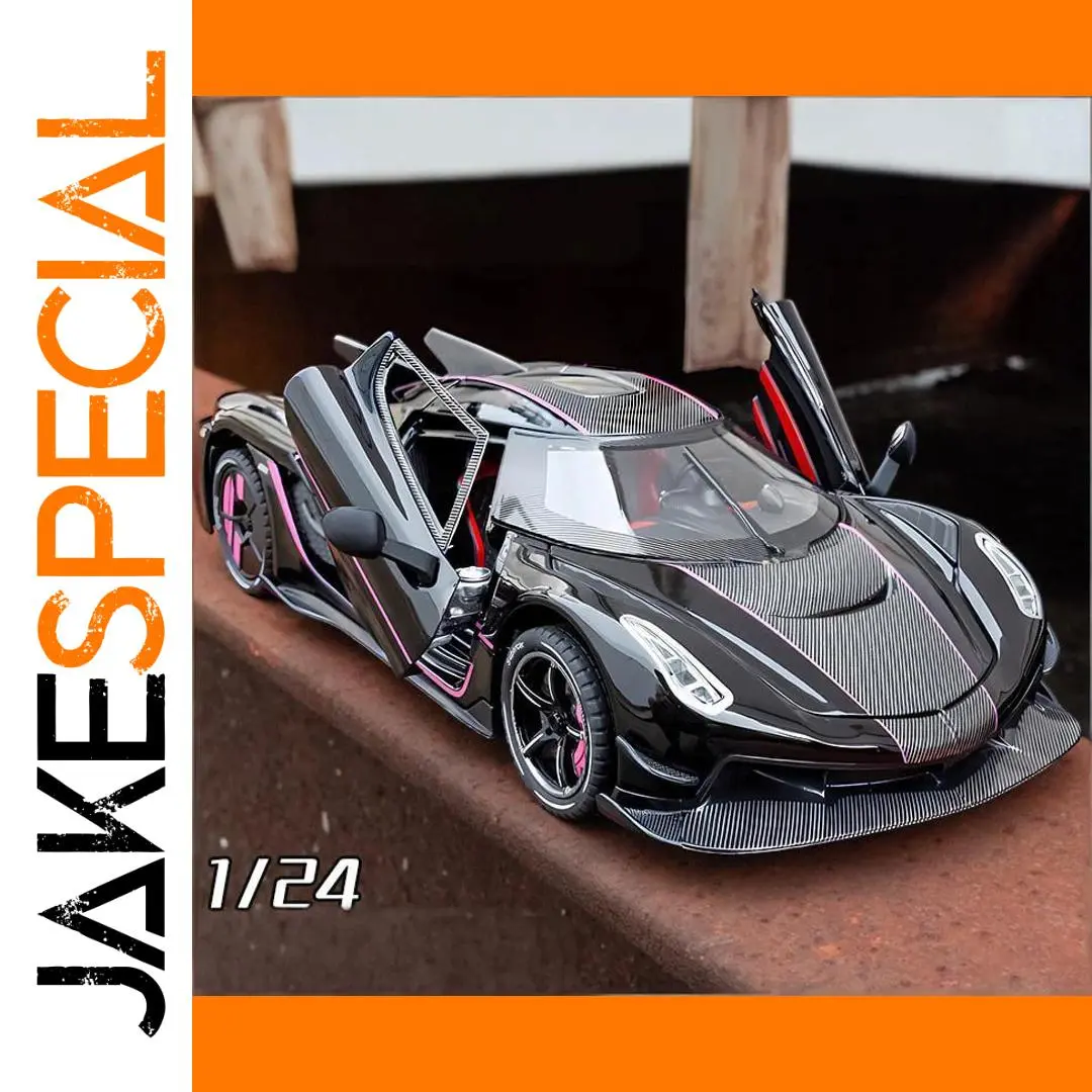 1:24 Scale Diecast Supercar Model with Lights 1 1:24 Scale Diecast Supercar Model with Lights