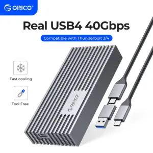 USB4 NVMe M.2 SSD Enclosure with Heat Dissipation