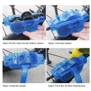 Blue Bicycle Chain Cleaner Tool with Rotating Brushes 8 A3a845d2e5fa446e59045a575799a7c10P