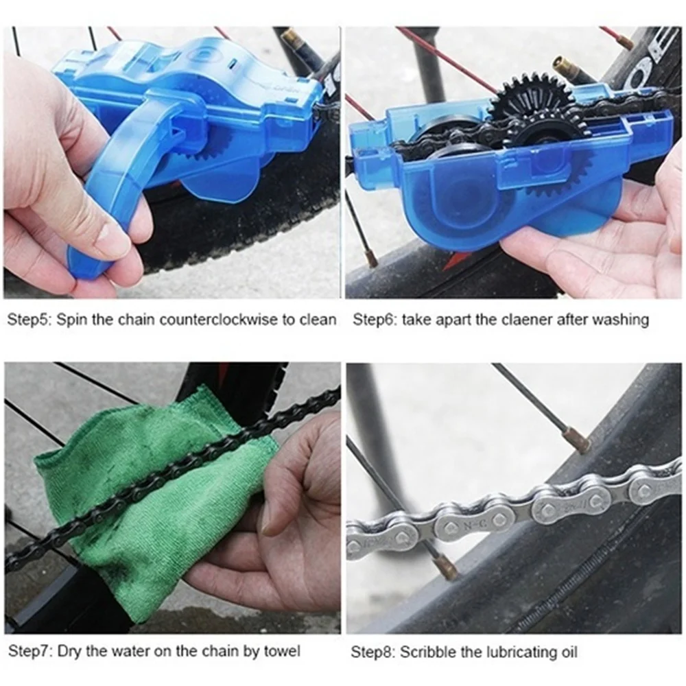 Blue Bicycle Chain Cleaner Tool with Rotating Brushes 2 Blue Bicycle Chain Cleaner Tool with Rotating Brushes - Image 2