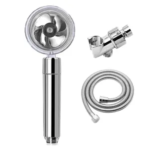 360° Adjustable Turbo Showerhead in Chrome 18 A7a5cfe2d8e504b2782b04d72b37ccdd2A