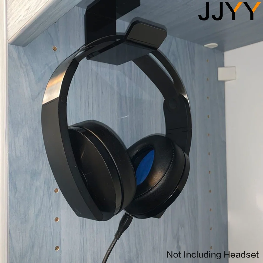 Acrylic Headphone Mount Holder Black 2 Acrylic Headphone Mount Holder Black - Image 2