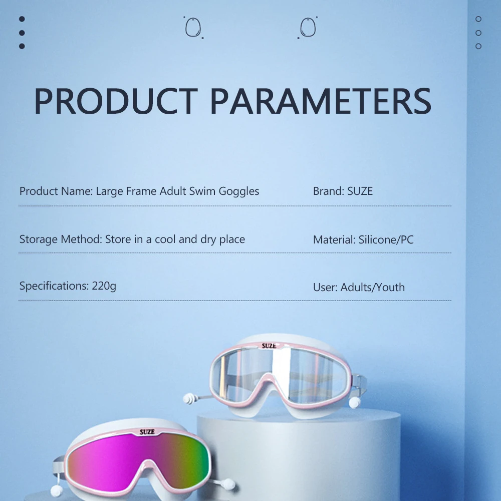 Large Frame Professional Swim Goggles for Adults 3 Large Frame Professional Swim Goggles for Adults - Image 3