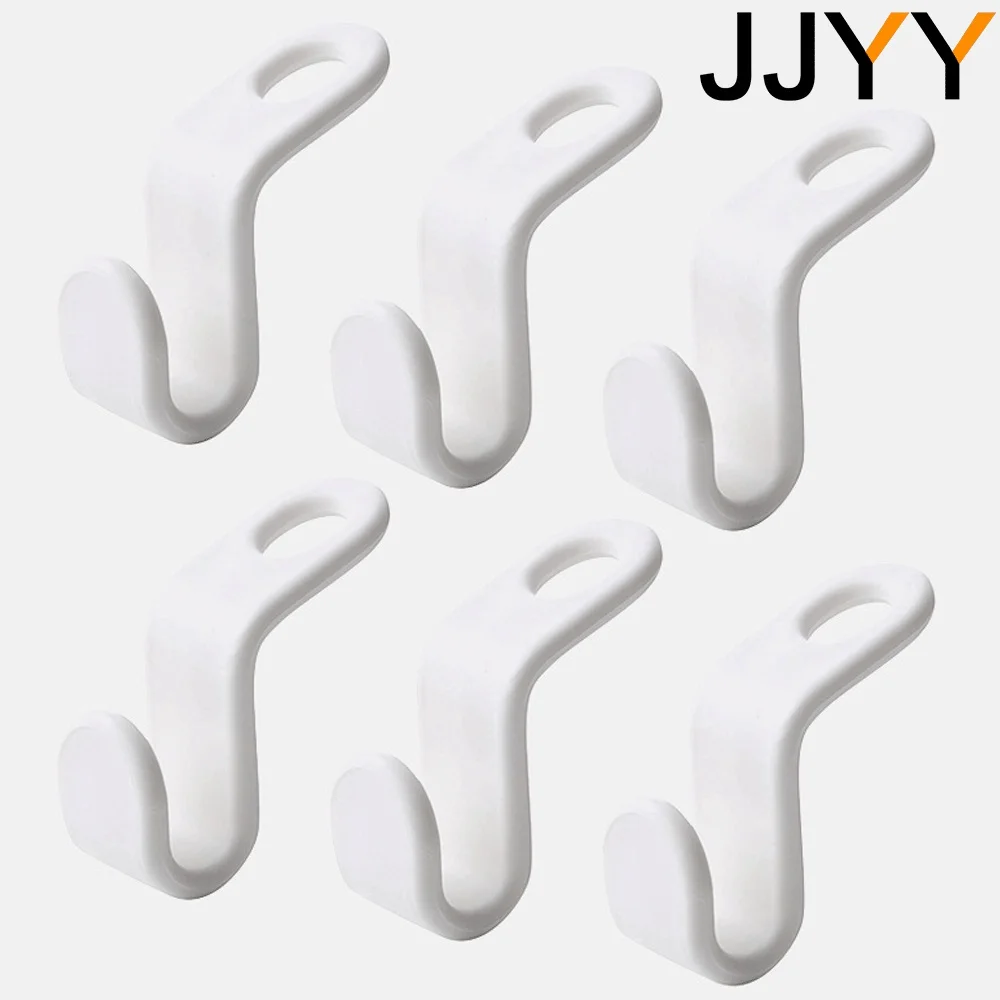 White Plastic Hanger Attachment Hooks Set 7 White Plastic Hanger Attachment Hooks Set - Image 7