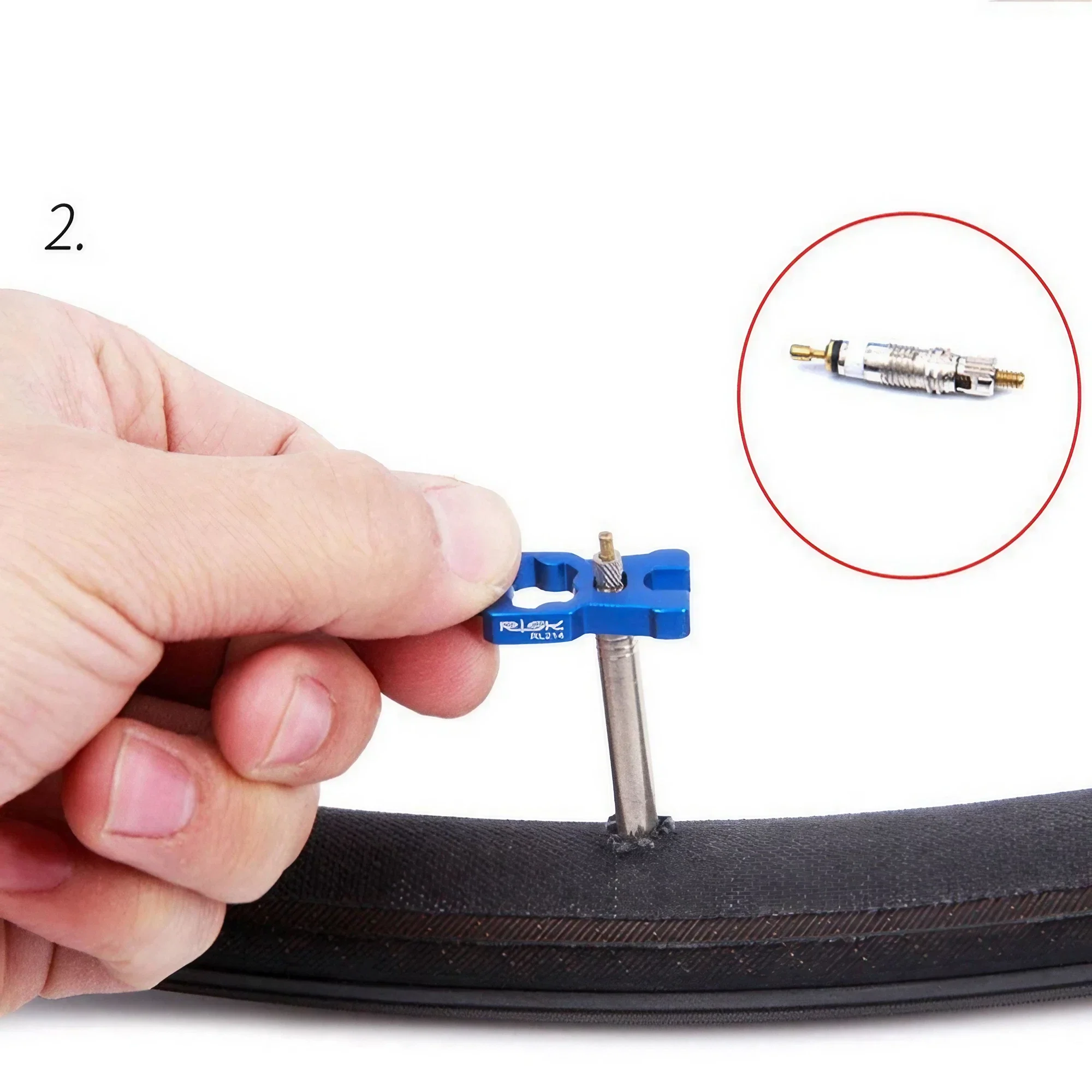Blue Bike Valve Repair Tool for MTB & Road Bikes 3 Blue Bike Valve Repair Tool for MTB & Road Bikes - Image 3