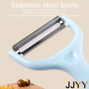 Light Blue Stainless Steel Vegetable Peeler 11 Ae26e0f6102b54bdcac22de2319f40901C
