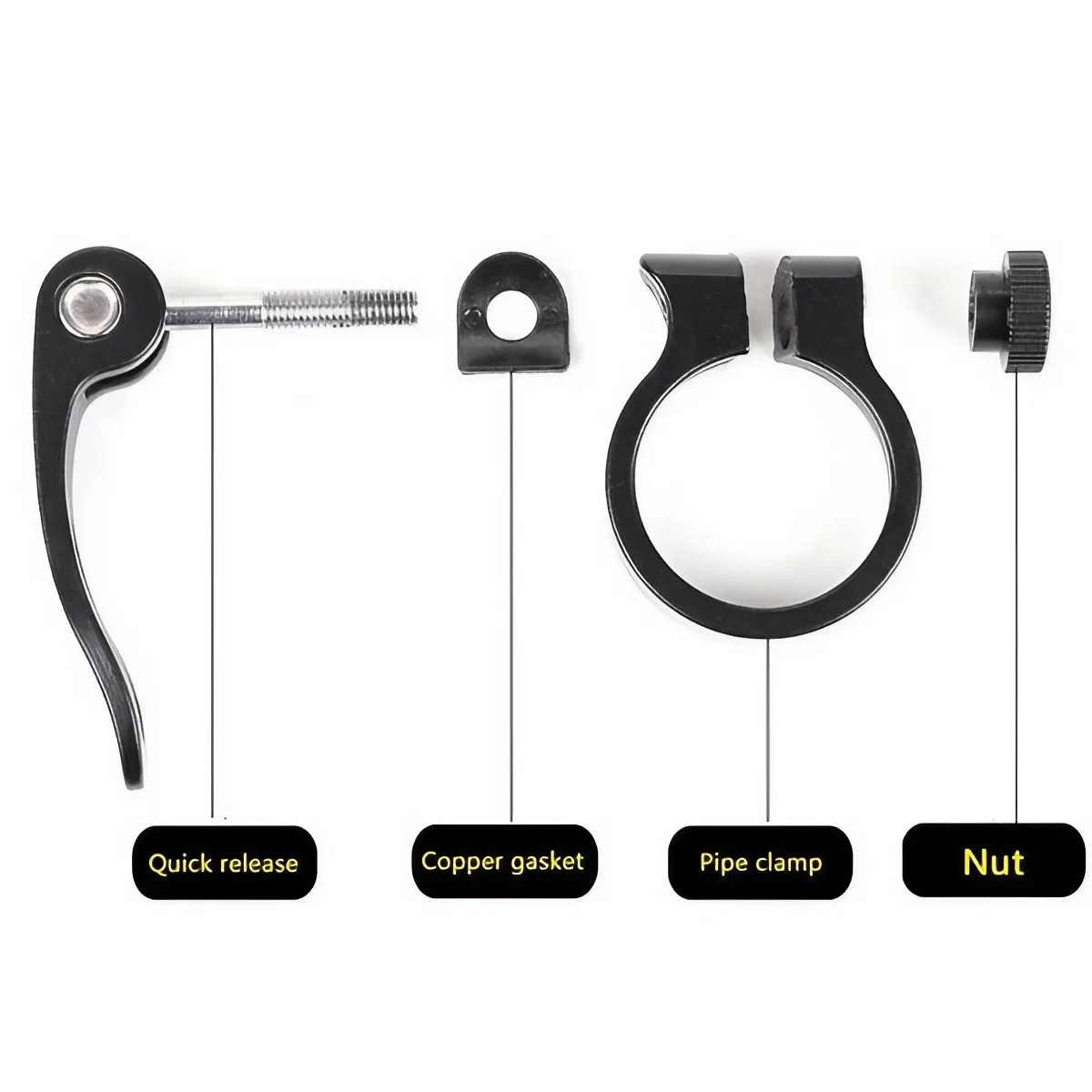 Lightweight Aluminum Bike Clamp 34.9mm 3 Lightweight Aluminum Bike Clamp 34.9mm - Image 3