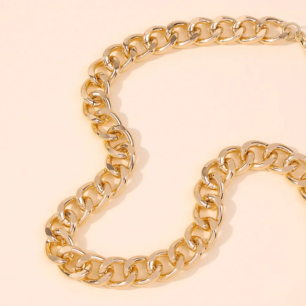 Bold Gold-Tone Chunky Necklace for Women 5 Bold Gold-Tone Chunky Necklace for Women - Image 5