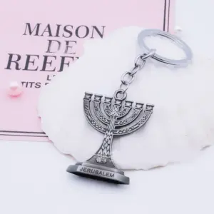 Vintage Menorah Keychain with Antique Finish 15 H0c629dc584954083b076d8e579cc7d3eS