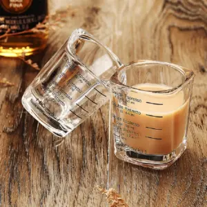 Transparent Square Glass Measuring Cup 60ml 11 H169664e0f97f4c018e5e23ffabae903dE