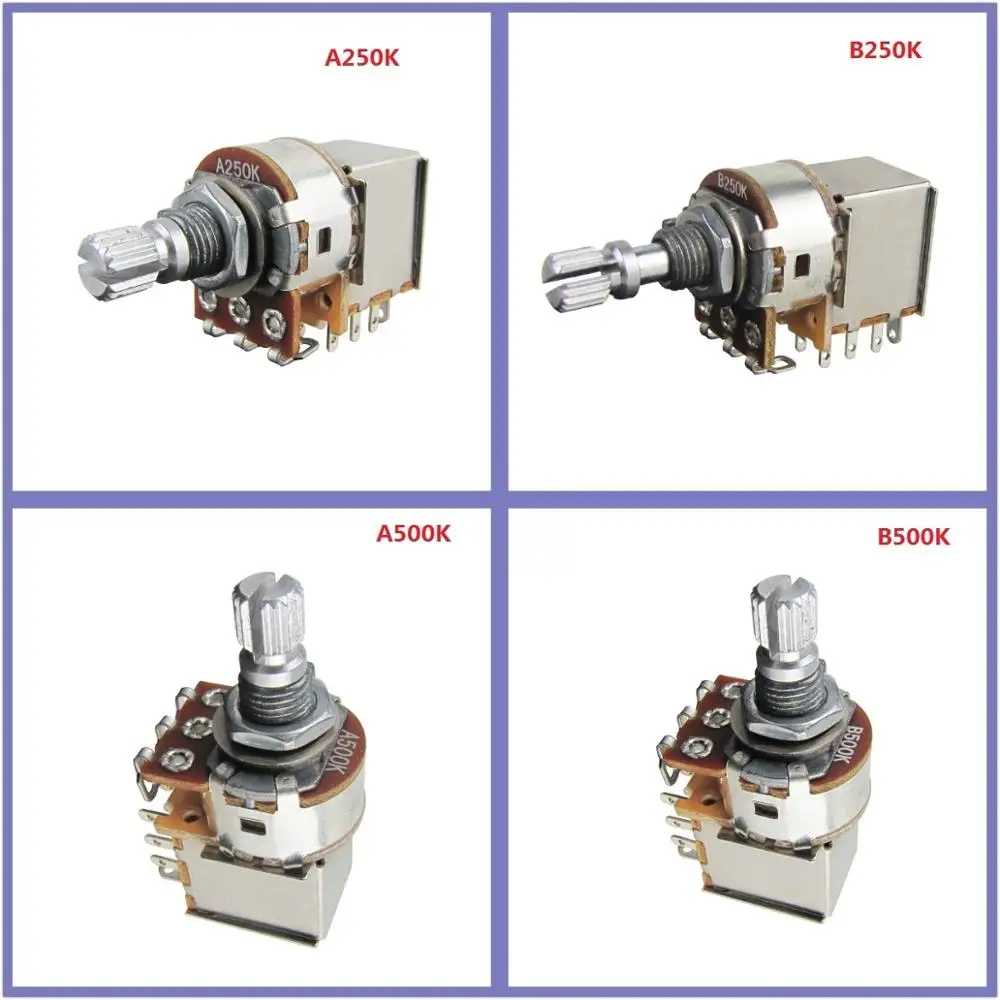 High-Quality Metal Push-Pull Guitar Potentiometers 6 High-Quality Metal Push-Pull Guitar Potentiometers - Image 6