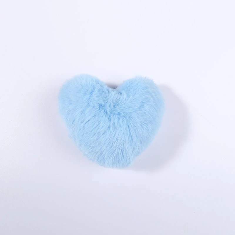 Pink Fluffy Heart Keychain with Tassel 7 Pink Fluffy Heart Keychain with Tassel - Image 7