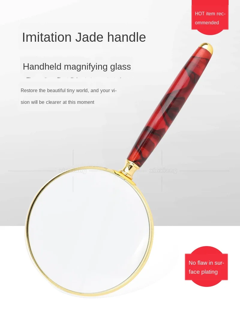 Gold-Plated Jade Handle Magnifier with LED 6 Gold-Plated Jade Handle Magnifier with LED - Image 6