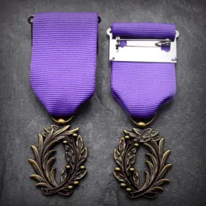 French Palm Leaf Honor Brooch 30x37mm 15 H36487e517dba4c97a62c2d3c51fb8ea2R