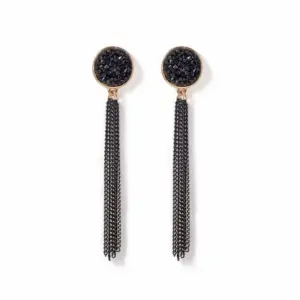Black Tassel Drop Earrings for Women 11 H365db0cb1c094c9f8136d95b9d1a2b71F