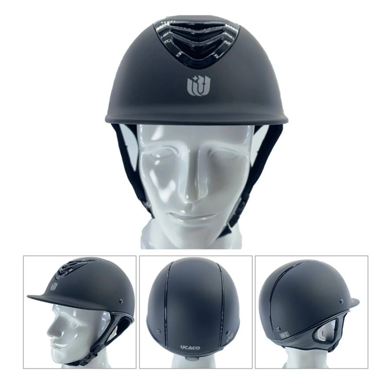 Black Equestrian Helmet with Adjustable Fit 2 Black Equestrian Helmet with Adjustable Fit - Image 2