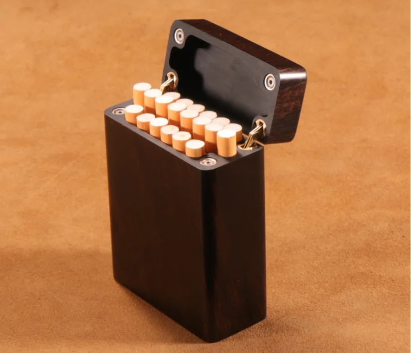 Elegant Black Rosewood Cigarette Case 4 Elegant Black Rosewood Cigarette Case - Image 4