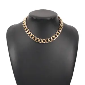 Bold Gold-Tone Chunky Necklace for Women 13 H6089720579294a6f9cb660630640f0e6L