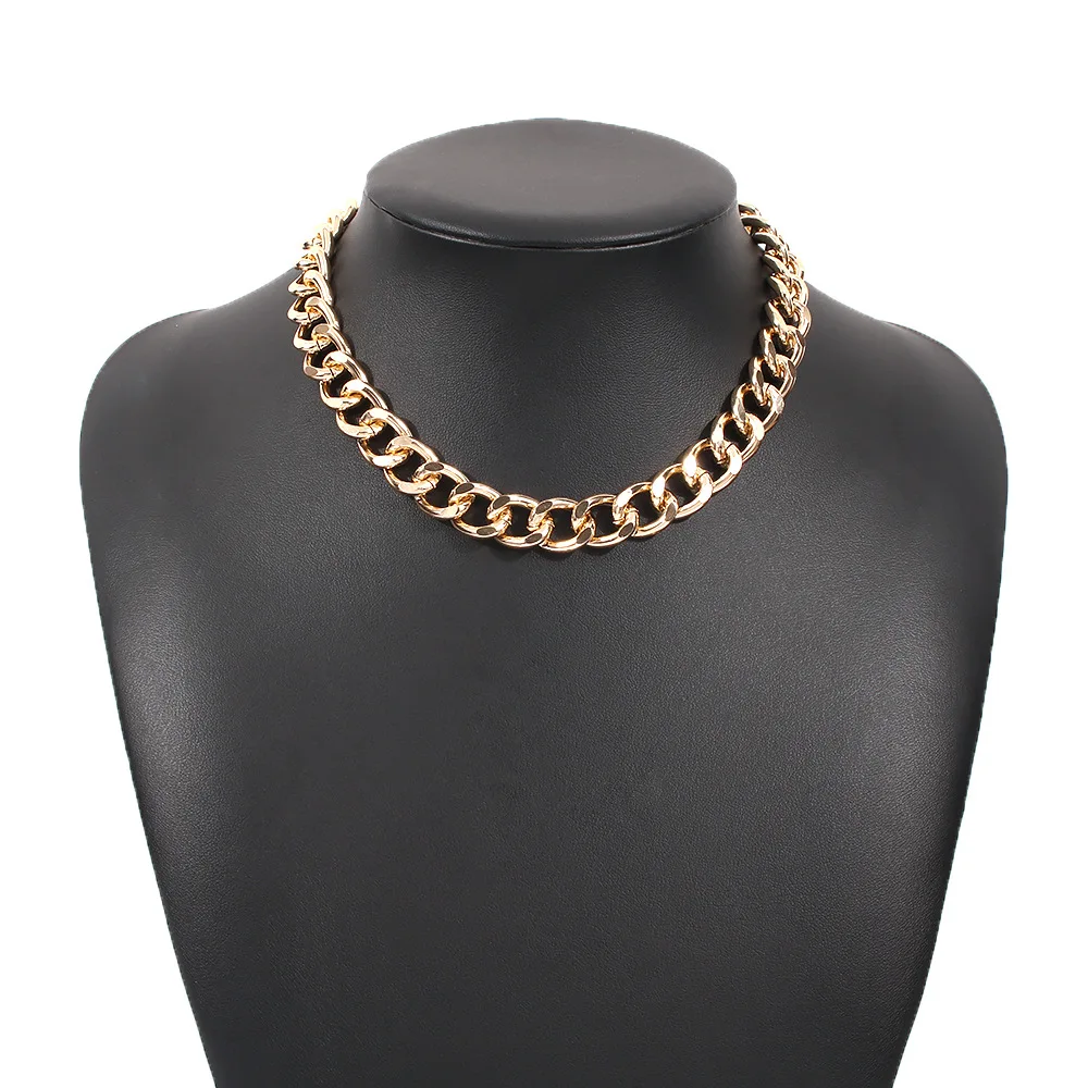 Bold Gold-Tone Chunky Necklace for Women 4 Bold Gold-Tone Chunky Necklace for Women - Image 4