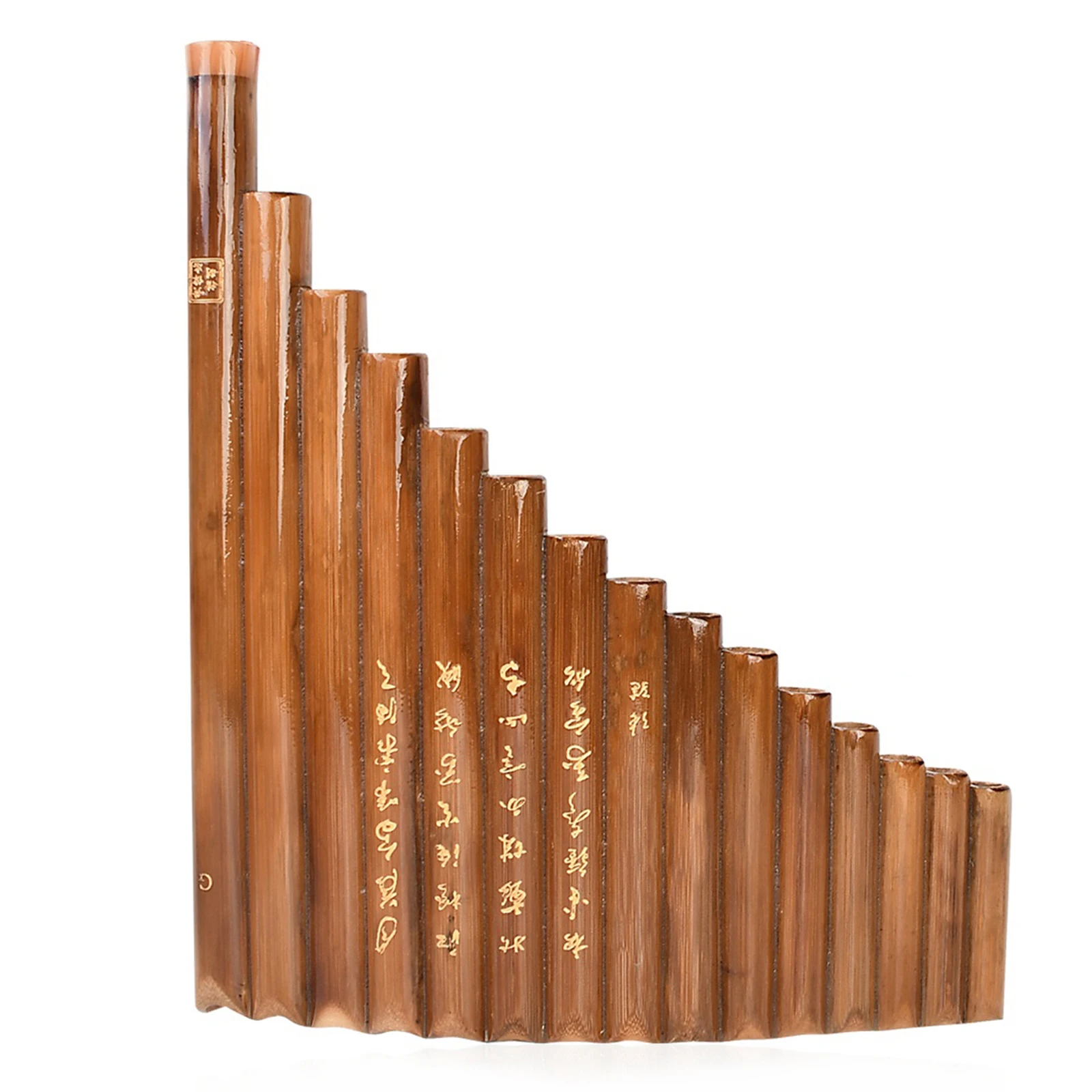 Handcrafted Left-Hand Pan Flute 15 Pipes 2 Handcrafted Left-Hand Pan Flute 15 Pipes - Image 2
