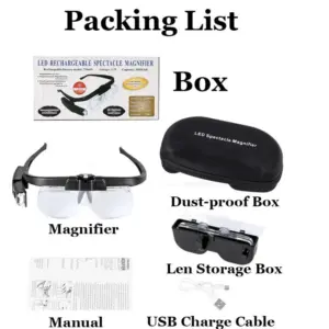 Head-Mounted Magnifier with Adjustable LED Lighting 8 H63787f3495184bb39d6578c39f81beffj