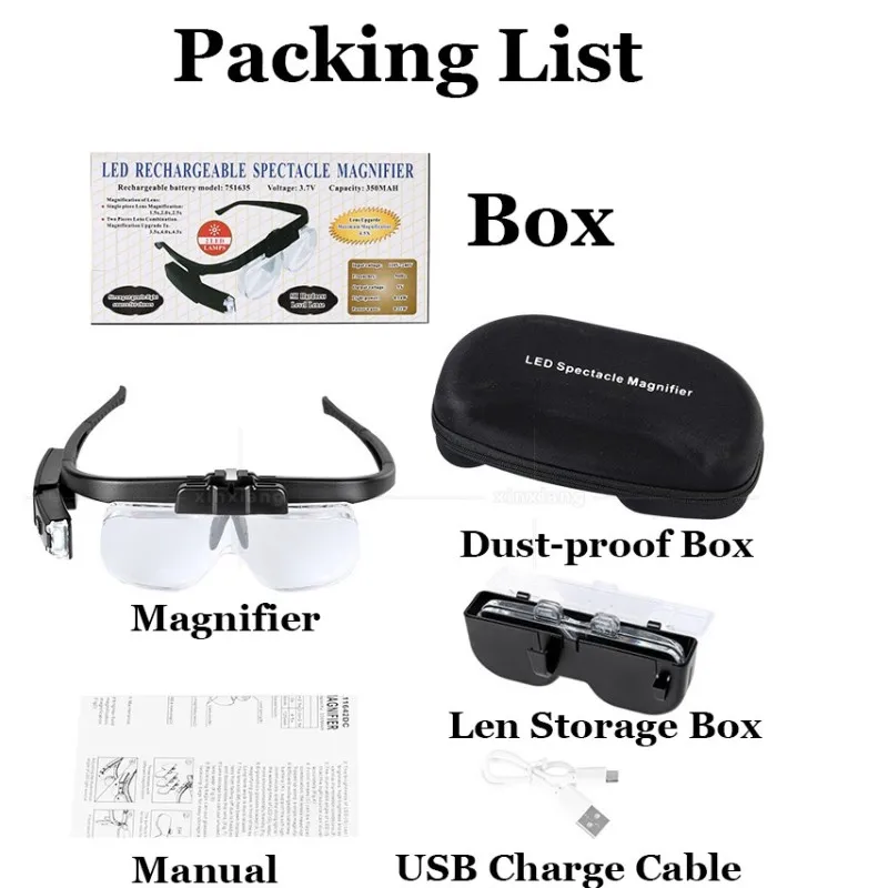 Head-Mounted Magnifier with Adjustable LED Lighting 3 Head-Mounted Magnifier with Adjustable LED Lighting - Image 3