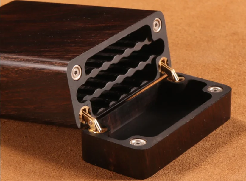 Elegant Black Rosewood Cigarette Case 5 Elegant Black Rosewood Cigarette Case - Image 5