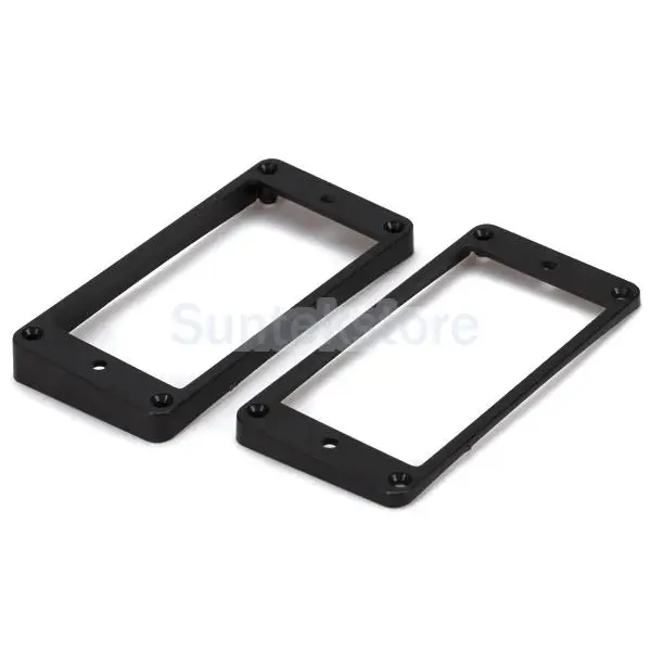 Black Curved Humbucker Pickup Rings for Les Paul 2 Black Curved Humbucker Pickup Rings for Les Paul - Image 2