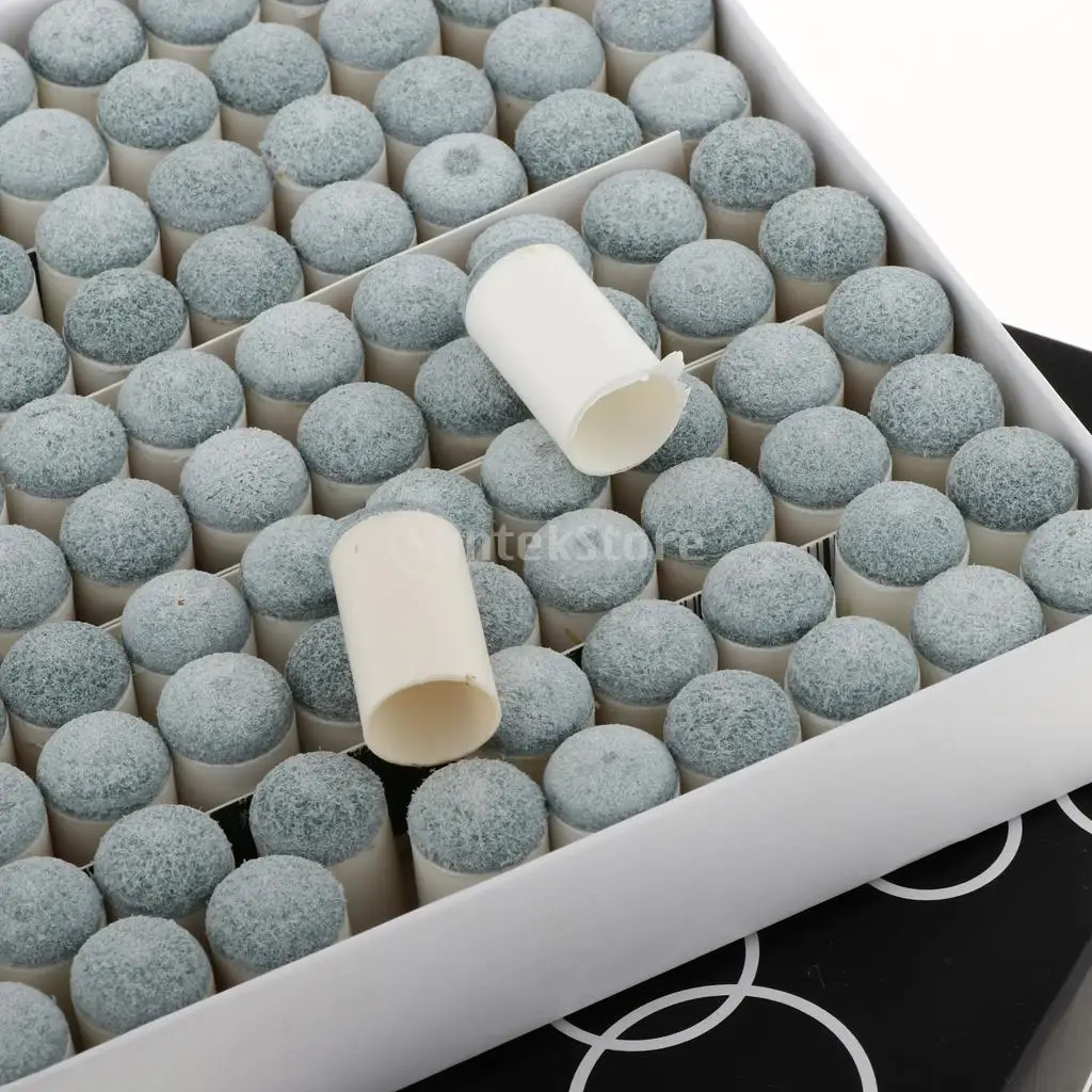 White Pool Cue Tips Set of 100 with Sizes 9mm-13mm 2 White Pool Cue Tips Set of 100 with Sizes 9mm-13mm - Image 2