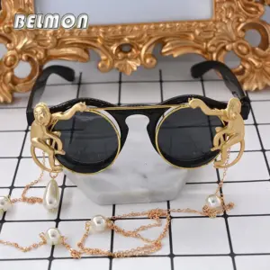 Vintage Steampunk Fashion Sunglasses with Gold Embellishments 9 HTB12 35yAOWBuNjSsppq6xPgpXa3
