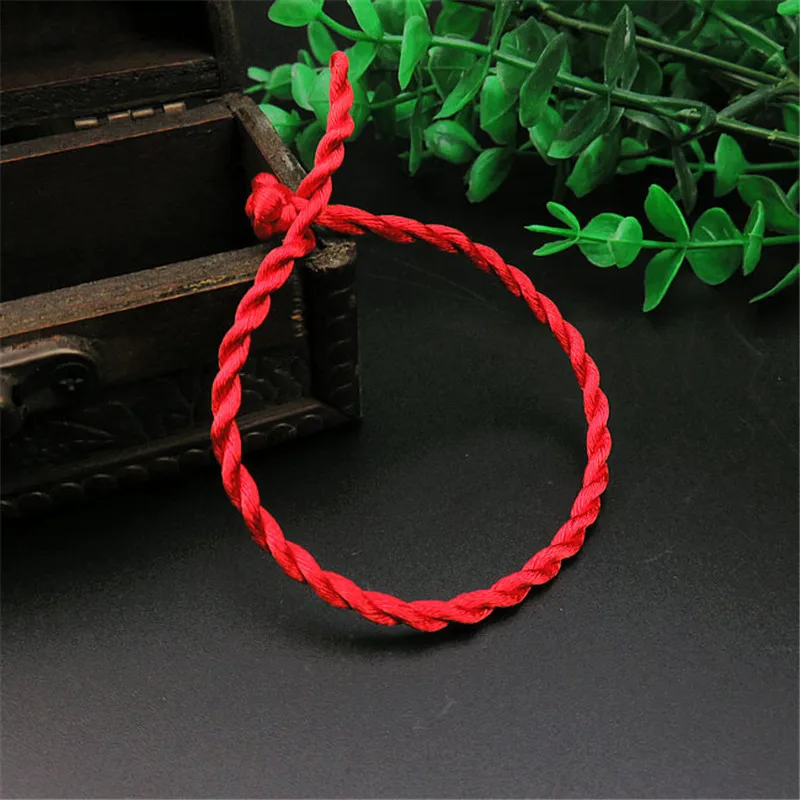 Red Cotton Friendship Bracelet 20-21cm Adjustable 3 Red Cotton Friendship Bracelet 20-21cm Adjustable - Image 3