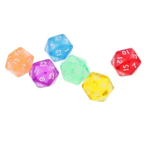 Vibrant 6-Pack Acrylic D20 Dice Set 11 HTB19 O8b7fb uJkSnaVq6xFmVXaZ