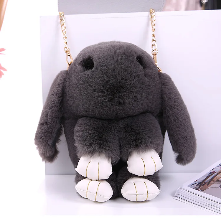Plush Rabbit Backpack with Chain Clip 9 Plush Rabbit Backpack with Chain Clip - Image 9