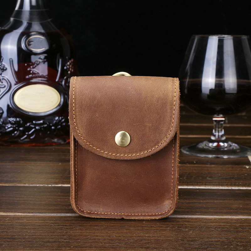 Retro Handmade Leather Cigarette Case 10x7x2.5 cm 2 Retro Handmade Leather Cigarette Case 10x7x2.5 cm - Image 2