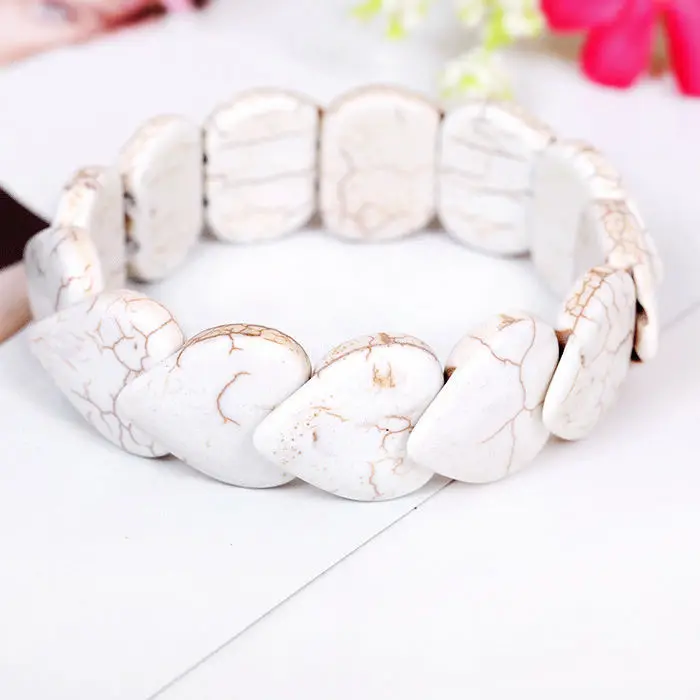 Turquoise Boho Heart Stone Bracelet 8 Turquoise Boho Heart Stone Bracelet - Image 8