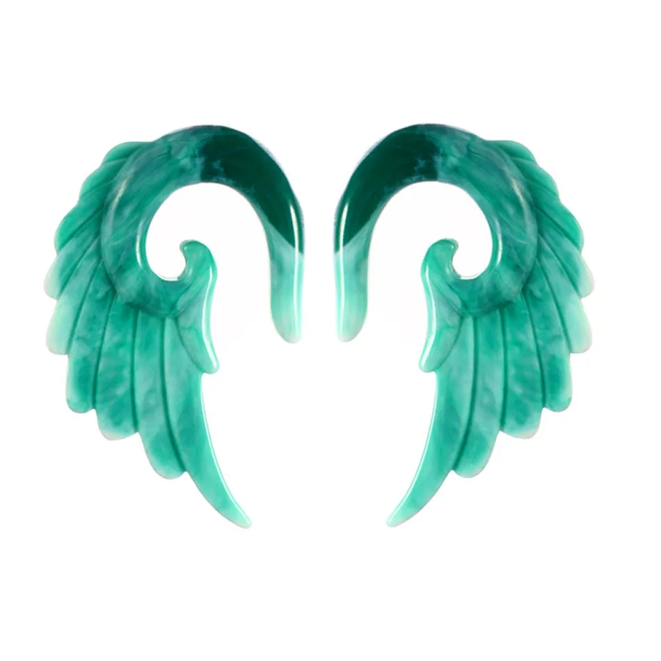 Angel Wing Acrylic Ear Gauges 3mm-12mm 5 Angel Wing Acrylic Ear Gauges 3mm-12mm - Image 5