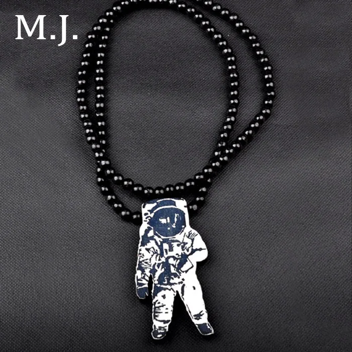 Wooden Astronaut Necklace for Men 2 Wooden Astronaut Necklace for Men - Image 2