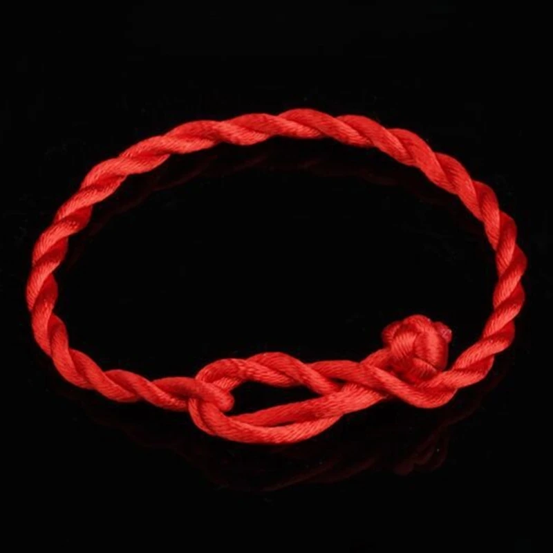 Red Cotton Friendship Bracelet 20-21cm Adjustable 2 Red Cotton Friendship Bracelet 20-21cm Adjustable - Image 2