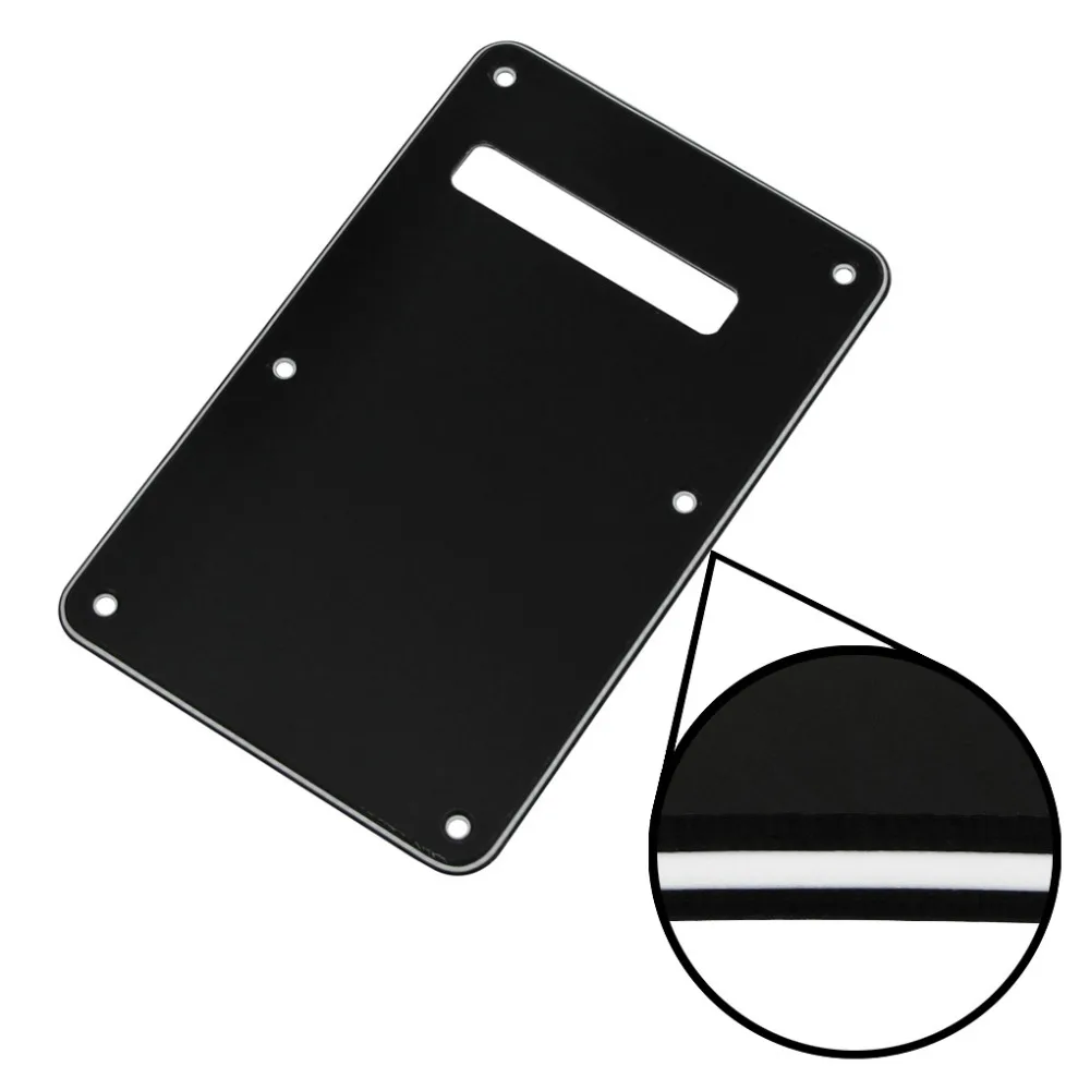 Black PVC Guitar Backplate for Stratocasters 2 Black PVC Guitar Backplate for Stratocasters - Image 2