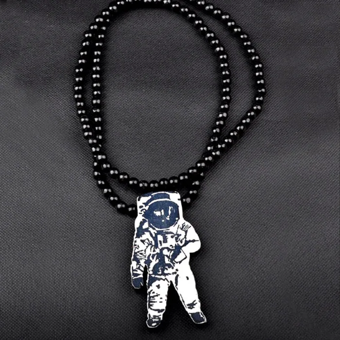 Wooden Astronaut Necklace for Men 4 Wooden Astronaut Necklace for Men - Image 4