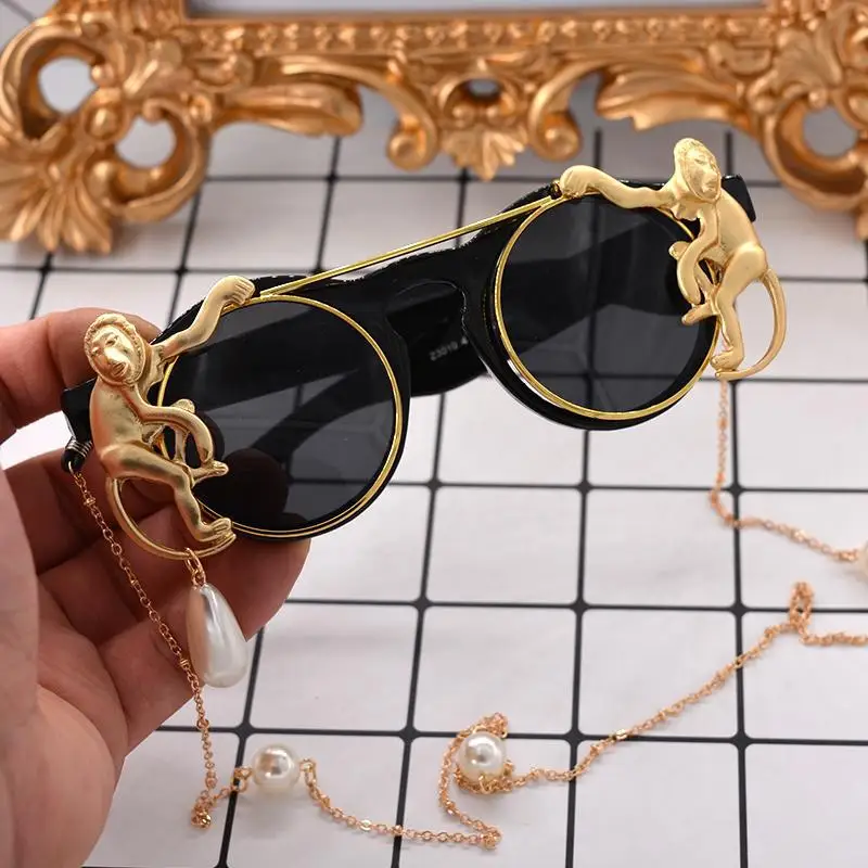 Vintage Steampunk Fashion Sunglasses with Gold Embellishments 5 Vintage Steampunk Fashion Sunglasses with Gold Embellishments - Image 5