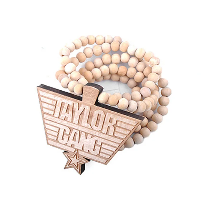 Men's Hip Hop Wooden Pendant Necklace 6 Men's Hip Hop Wooden Pendant Necklace - Image 6