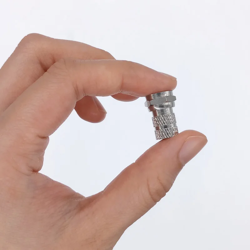 Set of 10 Brass F-Type Coaxial Connectors 6 Set of 10 Brass F-Type Coaxial Connectors - Image 6