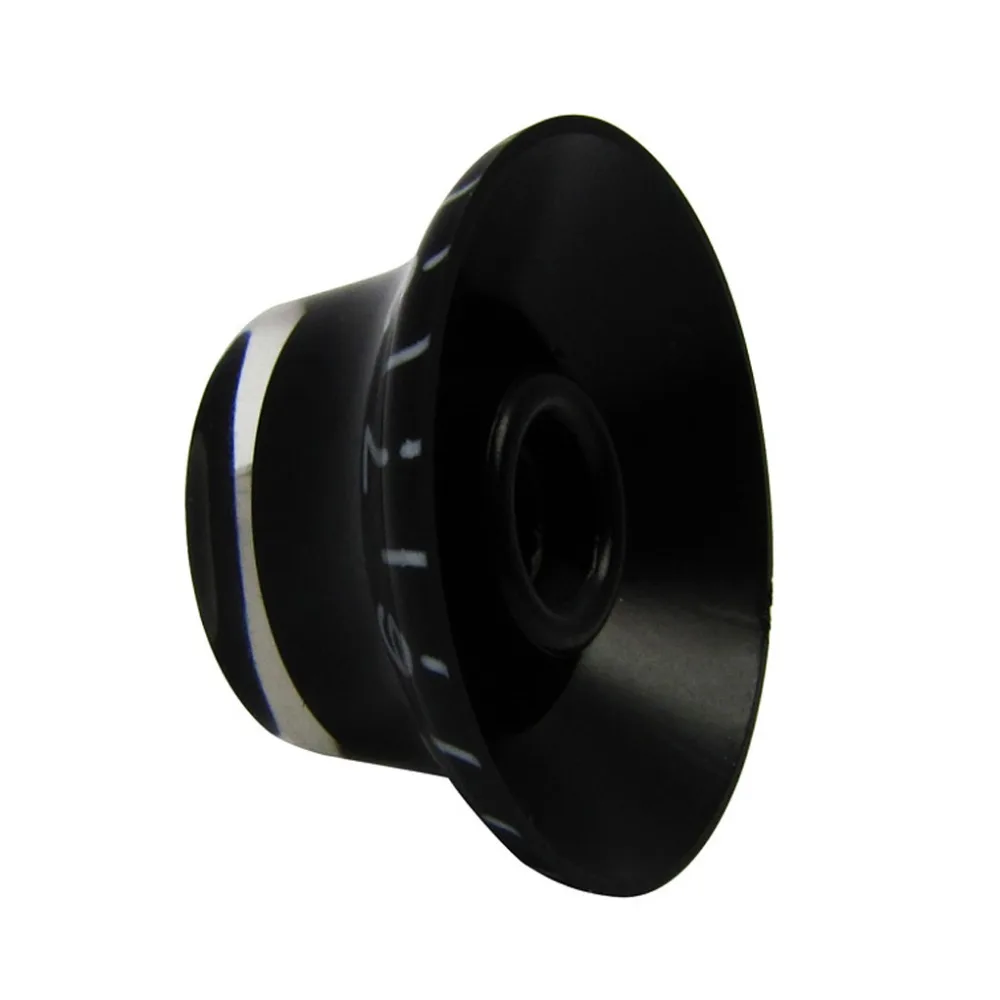Black Top Hat Control Knobs for LP & SG Guitars 5 Black Top Hat Control Knobs for LP & SG Guitars - Image 5
