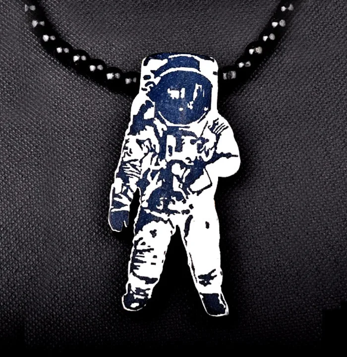 Wooden Astronaut Necklace for Men 5 Wooden Astronaut Necklace for Men - Image 5