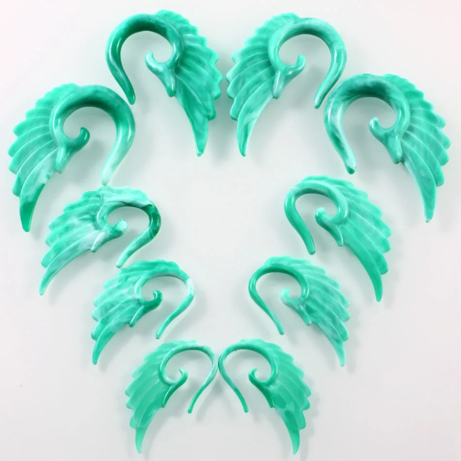 Angel Wing Acrylic Ear Gauges 3mm-12mm 6 Angel Wing Acrylic Ear Gauges 3mm-12mm - Image 6