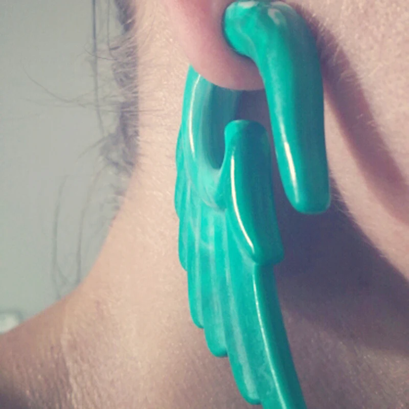 Angel Wing Acrylic Ear Gauges 3mm-12mm 3 Angel Wing Acrylic Ear Gauges 3mm-12mm - Image 3