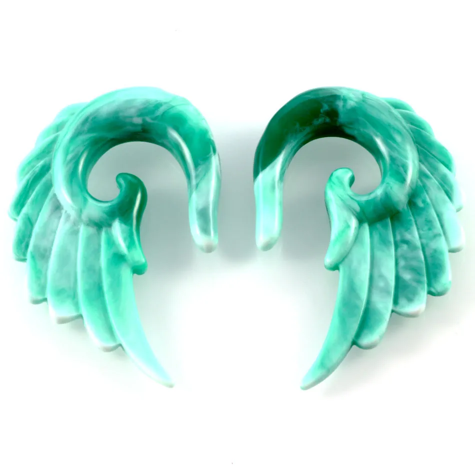 Angel Wing Acrylic Ear Gauges 3mm-12mm 4 Angel Wing Acrylic Ear Gauges 3mm-12mm - Image 4