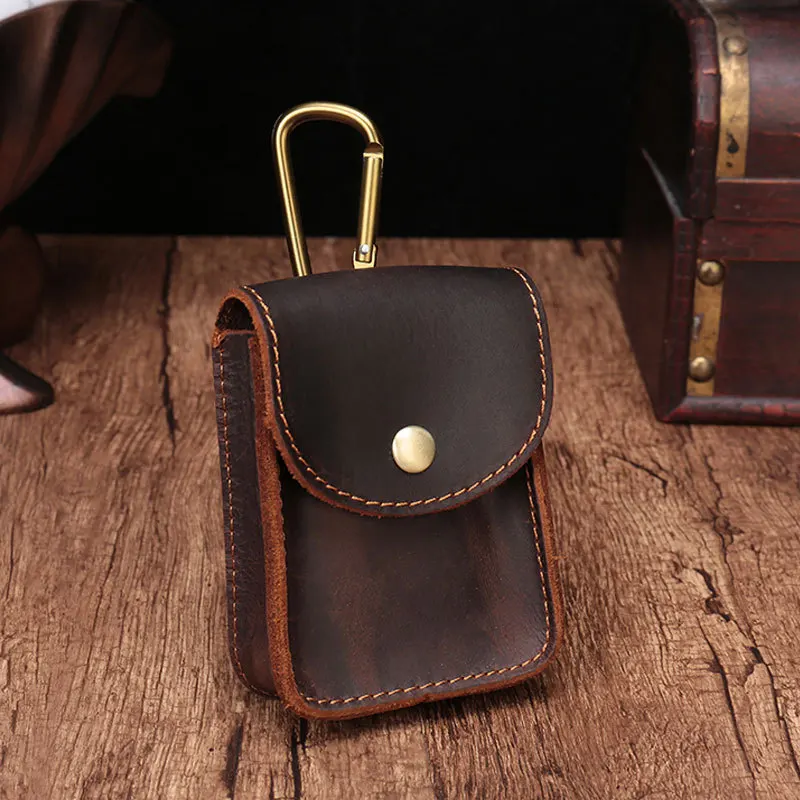 Retro Handmade Leather Cigarette Case 10x7x2.5 cm 7 Retro Handmade Leather Cigarette Case 10x7x2.5 cm - Image 7