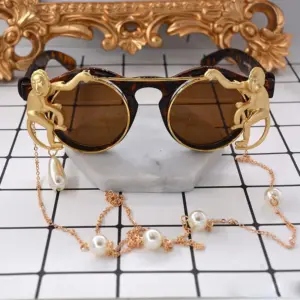 Vintage Steampunk Fashion Sunglasses with Gold Embellishments 10 HTB1vhk3yACWBuNjy0Faq6xUlXXad